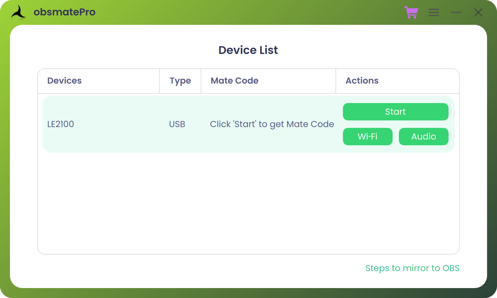 obsmatePro main window interface illustration