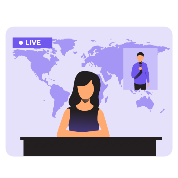 Livestream and audio download illustration