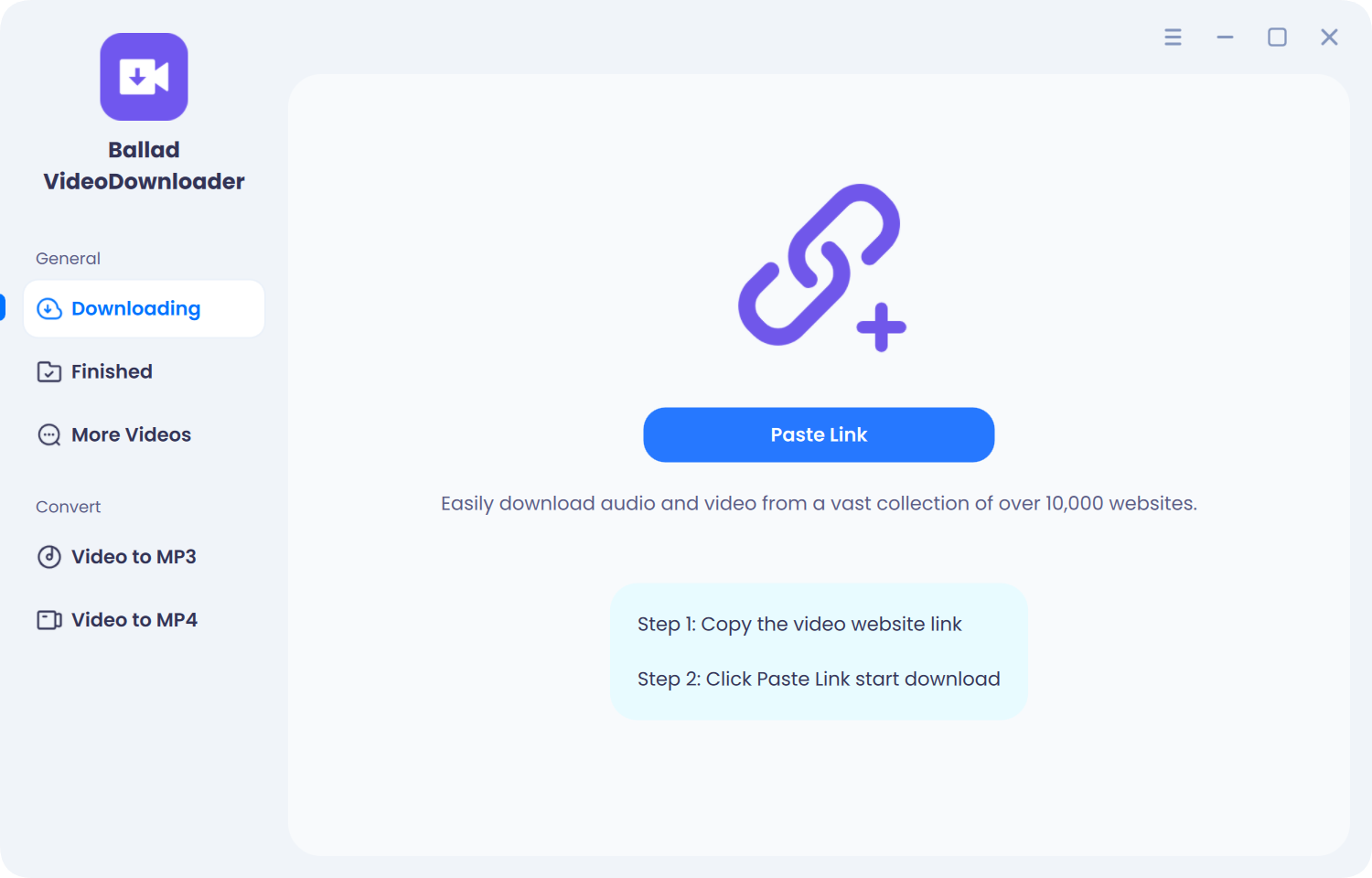 Ballad VideoDownloader interface illustration